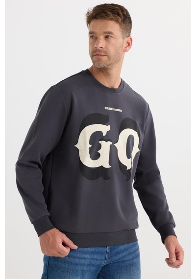 Tudors Erkek Relax Fit Rahat Kesim Pamuklu Lastikli Kol Bisiklet Yaka Baskılı Antrasit Sweatshirt-37306 Antrasit Tudors Erkek Relax Fit Rahat Kesim Pamuklu Lastikli Kol Bisiklet Yaka Baskılı Antrasit Sweatshirt-37306 Antrasit