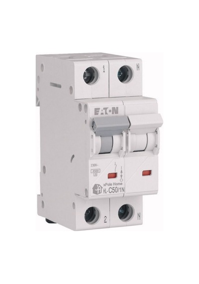 Eaton Hl-c50/1n Minyatür Devre Kesici - 4,5ka - C Eğrisi - 1x50a+n