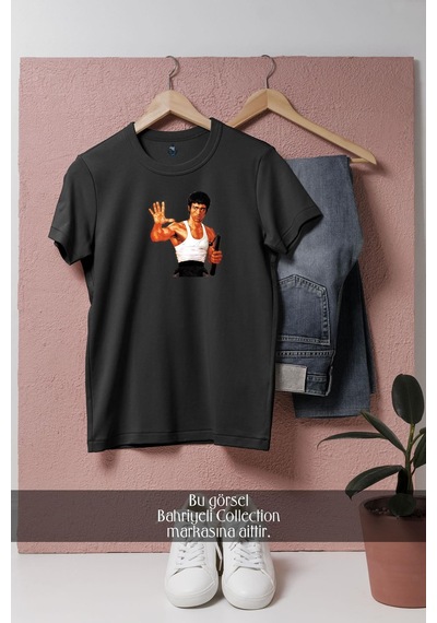 Bahriyeli Collection Oversize The Of Bruce Lee Temple Run 2, Bruce Lee Tasarımlı Unisex T-shirt Siyah