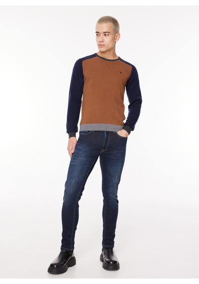 Fred Mello Bisiklet Yaka Slim Fit Deve Tüyü Erkek Kazak Fm23w31mg Camel