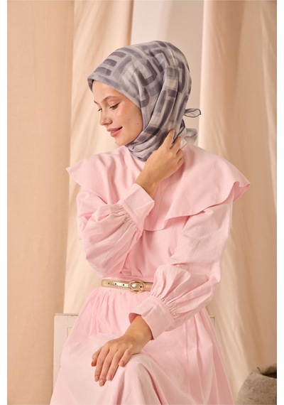 Silk Home Soft Eşarp 73096-02 Gümüş, Füme, Gri