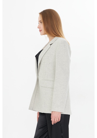 Simli Blazer Ceket Gri