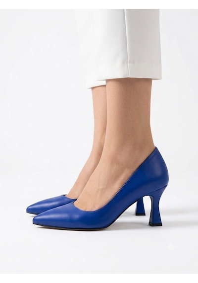 Asmi Shoes Kadın Flora Mavi 6 Cm İnce Topuklu Stiletto MAVİ