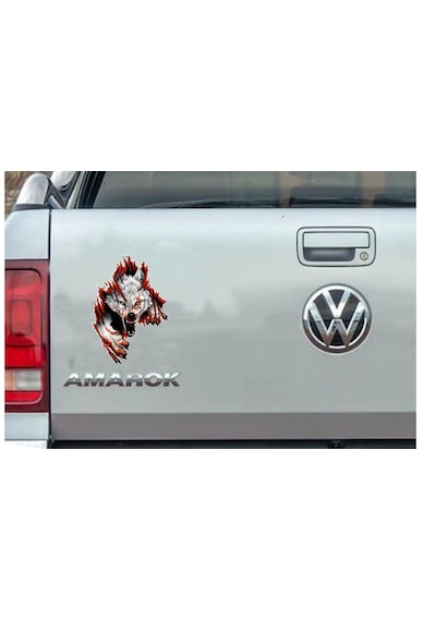 Kurt Bozkurt Sticker - Araba Oto Motosiklet Karavan Sticker - 00004 15x10 Cm