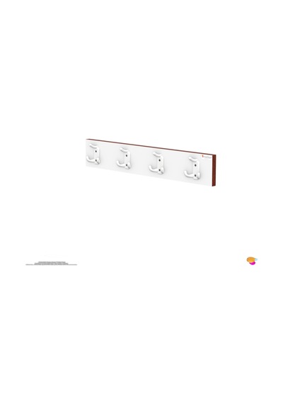 Modilayn Arı Serisi 12 Kancalı 61,4x9,6 Cm Banyo Askısı - 4'lü Set Ekstra Düzen Ve Yer Tasarrufu Beyaz