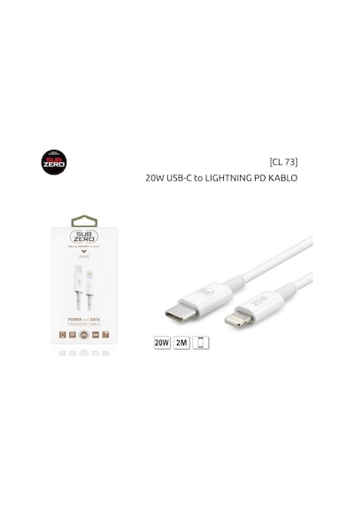 Subzero CL73 USB-C TO Lightnin 20 W PD Kablo 2 M