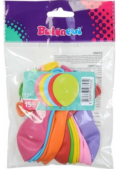 THB7825 Doğum Günü Baskılı Balon 12 inç 9lu- Balonevi