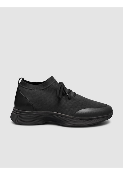 Cabani Triko & Hakiki Dana Deri Siyah Erkek Sneaker Siyah
