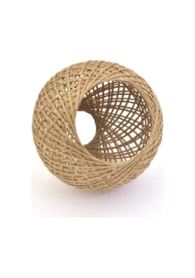 Bohhem Örme Jüt Ip Abajur Başlığı Handmade Bej Çok Renkli