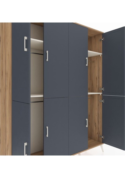 Hyperion Gardrop 4 Raflı 8 Kapaklı 4 Askılı 176x44x221 Çam-antrasit/aytaşı Antrasit/aytaşı Hyperion Gardrop 4 Raflı 8 Kapaklı 4 Askılı 176x44x221 Çam-antrasit/aytaşı Antrasit/aytaşı