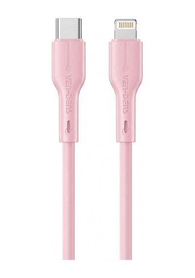 Ven-dens Vd-dc23cl 30 W Pd Type-c To Lightning Hızlı Şarj Ve Veri Kablosu, 1 Metre, Esnek, Pembe