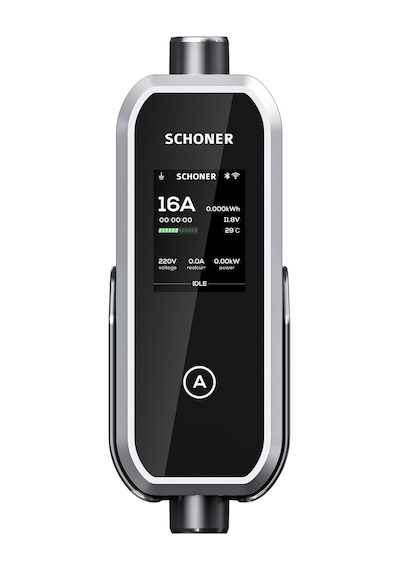 Schoner 3.5kw Taşınabilir Elektrikli Araç Şarj Istasyonu -tak Ve Şarj Et- Wi-fi/bluetooth Smart 5 Metre Tip2 Kabl Genel