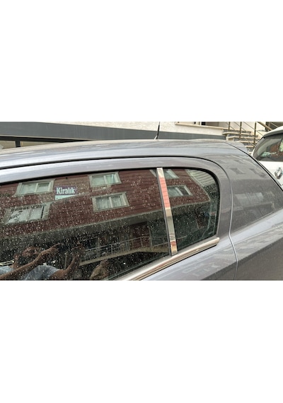 Opel Astra H Hb 2004-2012 Uyumlu Kapı Cam Direği Kelebek 2 Parça Krom Paslanmaz Çelik Cam Direk