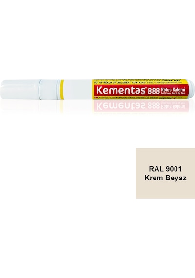 Ral 9001 Krem Beyaz Tam Örtücü Rötuş Kalemi Tam Örtücü Rötuş Kalemleri-12326