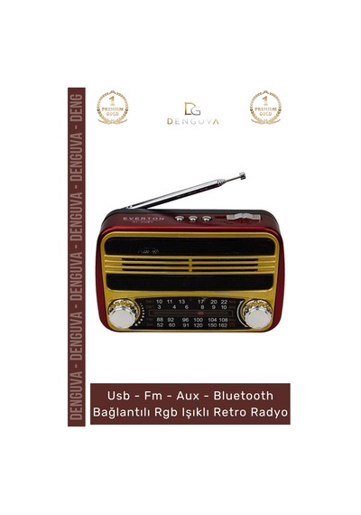 Radyo Nostaljik Radyo Çift Hoparlörlü Bluetooth Usb Tf Card Girişli Mp3 Player Müzik Kutusu