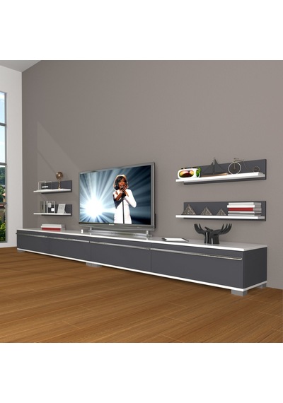 Decoraktiv Eko 360r Mdf Tv Ünitesi Tv Sehpası Beyaz - Siyah