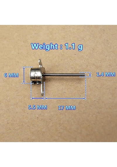 Micro Step Motor Uzun Mil 6X5,5Mm 2 Faz (Dikkat Çok Küçüktür )