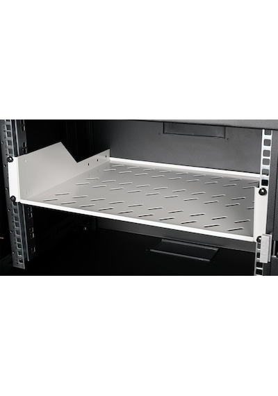 Lande 2u Sabit Raf 19'' Rack Uyumlu 350 Mm Derinlik 15 Kg Taşıma Kapasitesi Açık Gri Ral 7035