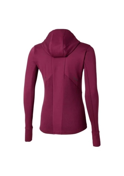Mizuno Active Warm Kadın Kapüşonlu Yarım Fermuarlı Rüzgarlık Bordo Çok Renkli