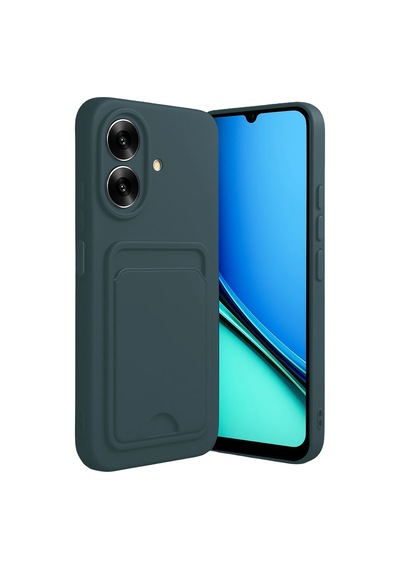 Uryport Realme Note 60 Kelvin Kartvizitli Silikon - Koyu Yeşil
