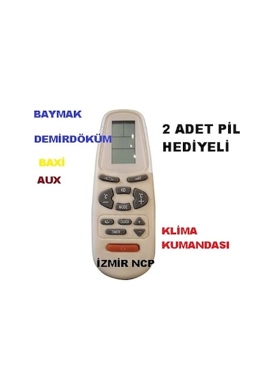 Pil Demirdöküm Uyumlu Klima Kumandası