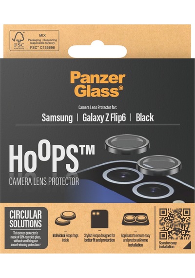 Hoops Samsung Uyumlu Galaxy Z Flip6 Siyah Kamera Lens Koruyucu