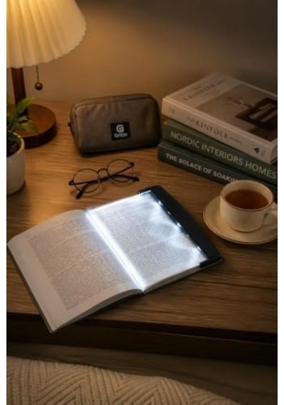 Busstier Led Kitap Okuma Işığı, Kitap Arasına Yerleştirilebilir İnce Okuma Lambası, Gece Okuma Ve Seyahat İçin Taşınabilir Aydınlatma Paneli