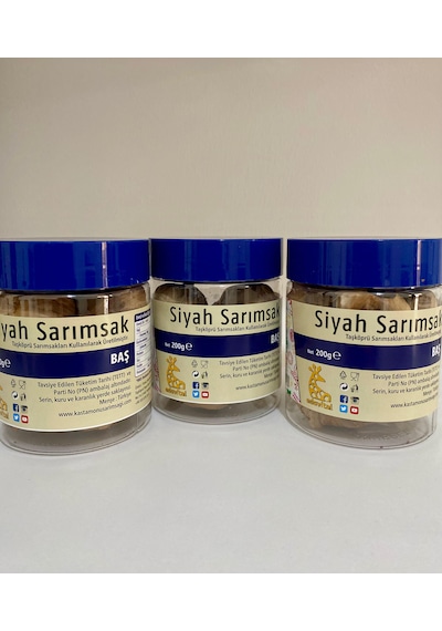 Siyah Sarımsak Baş 200 Gr Pet Kavanoz X 3 Adet