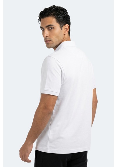 Slazenger Zodıacs Erkek Polo Yaka Beyaz Tişört