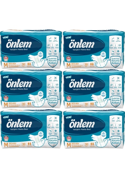 Önlem Hasta Bezi Bel Bantlı Tekstil Yüzey Medium Orta 180 Adet