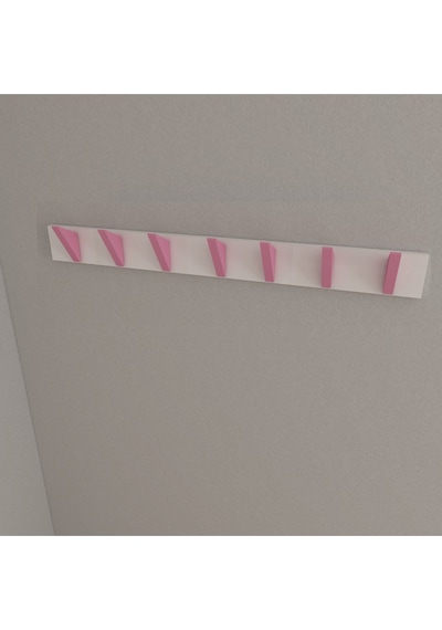Hepsi3boyutlu Modern Duvar & Kapı Kanca Askılık - 7 Adet Pembe Kanca Askılık - Model No : 5 Pembe