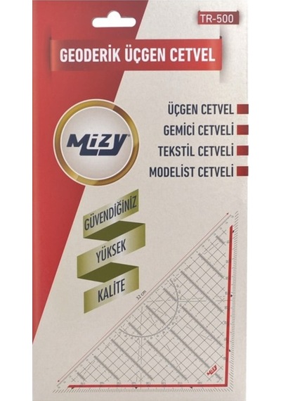 Geoderik Üçgen Cetvel / TR-500 Şeffaf
