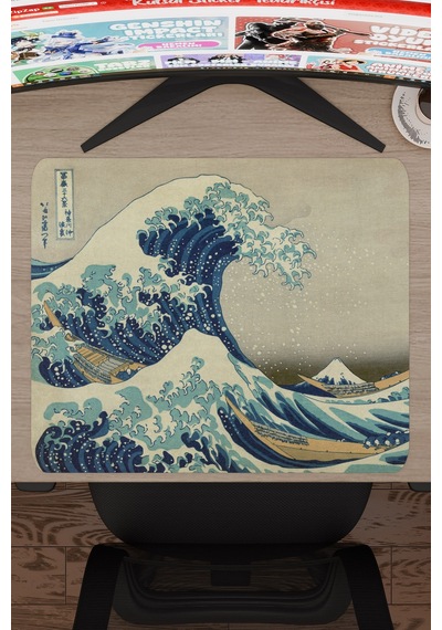 Büyük Dalga Tablo Hokusai V1 48x40 Xl Gaming Kauçuk Kaymaz Taban Mouse Pad Fare Altlığı