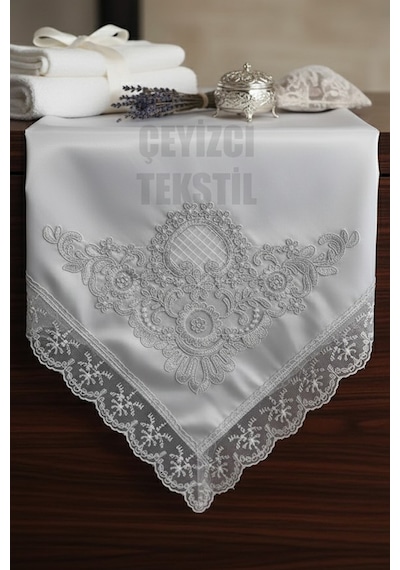Fransız Dantelli, Çeyizlik Bohça Kahverengi
