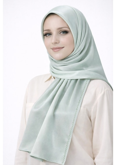Mim Eşarp Mısırlı Eşarpları Taşlı Jan Jan Abiye Şal 75x190 Cm Krem