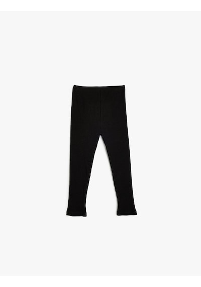 Koton Basic Tayt Beli Lastikli Kaşkorse Pamuklu Siyah 5wmg40005ak Siyah