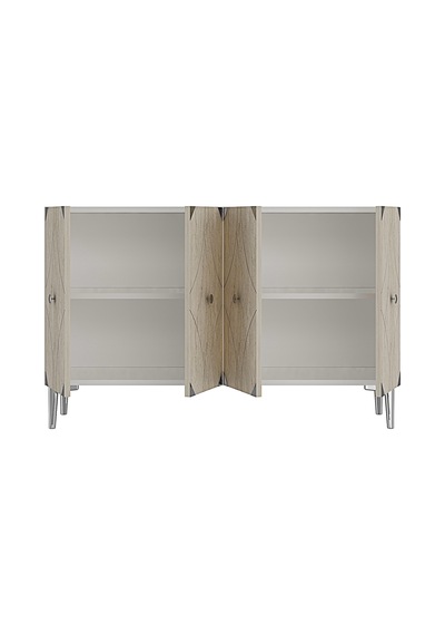 Ka1297bts Alfa Konsol Ve Tv Sehpası Beyaz-traverten-silver 120cm