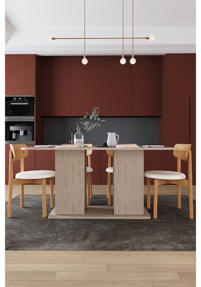 Modern Dolaplı 6 Kişilik Mutfak Yemek Masası Ve Sandalye %100 Mdf Mutfak Yemek Odası Masası Takımı Ymt06 Sidon Modern Dolaplı 6 Kişilik Mutfak Yemek Masası Ve Sandalye %100 Mdf Mutfak Yemek Odası Masası Takımı Ymt06 Sidon