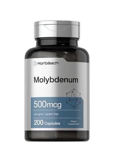 Horbaach Molybdenum 500mcg Quick Release 200 Capsules Amin... Aromasız