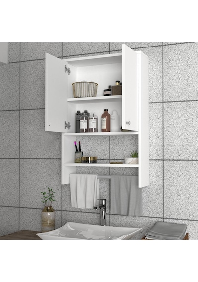 Dekorister Vira Banyo Dolabı Beyaz Çok Renkli