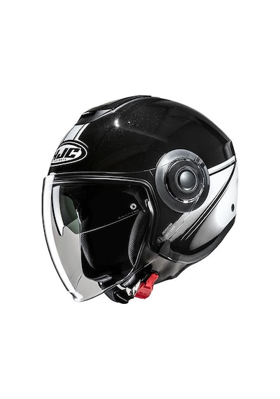 Hjc İ40n Vision Mc5 Yarım Motosiklet Kaskı Siyah Beyaz Diğer