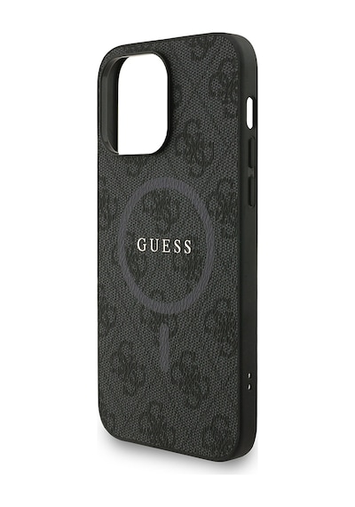 Apple Uyumlu iPhone 14 Pro Max Kılıf Guess Lisanslı M-safe Bilek Askı İpli Yazı Logolu Kapak Siyah