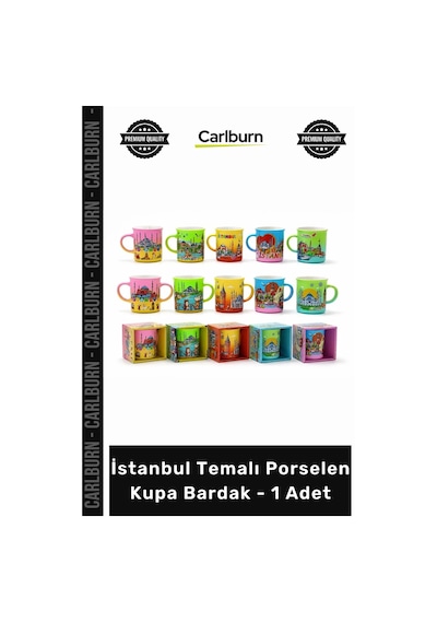 Özel Üretim Şehir Tasarım  Kalite Seramik Kahve İstanbul Temalı Porselen Kupa Bardak 1 Adet