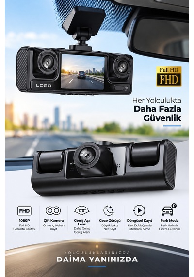 Full Hd 1080p Döngüsel Kayıtlı Araç Kamerası Tkdytgsxfa937of6pgu