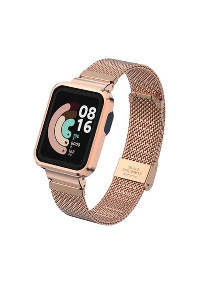 Xiaomi Redmi Watch Mi Watch Lite Uyumlu Krd-59 Metal Kordon Casey Mobile Gold