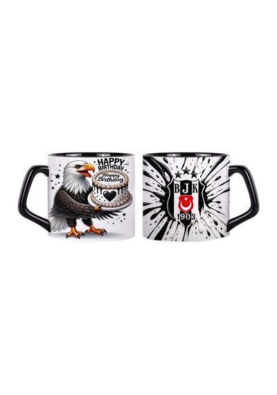 Beşiktaş Doğum Günü Kupa Bardak Tek Adet 0252 Çok Renkli