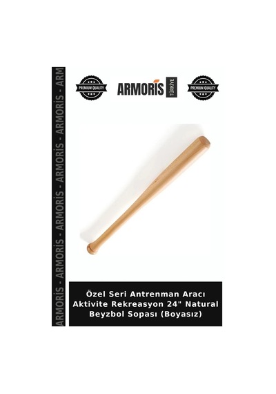 Özel Seri Antrenman Aracı Aktivite Rekreasyon 24" Natural Beyzbol Sopası Boyasız