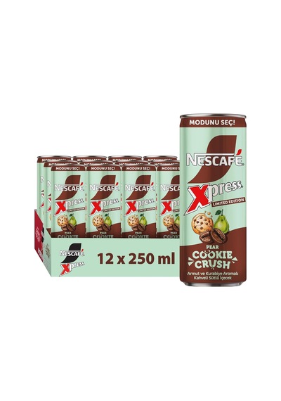 Nescafé Xpress Pear Cookie Crush Soğuk Kahve 12x250 Ml 0.75 LT - 2.5 LT - 12 KG