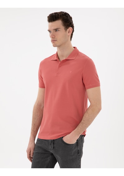 Pierre Cardin Erkek Mercan Tişört Basic 50306448-vr186 MERCAN