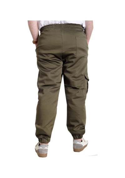 Mode Xl Erkek Pantolon Keten Kargo Cep Jogger Bahar 23912 Haki 001